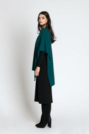 Short Cashmere Poncho - Boxy Fit
