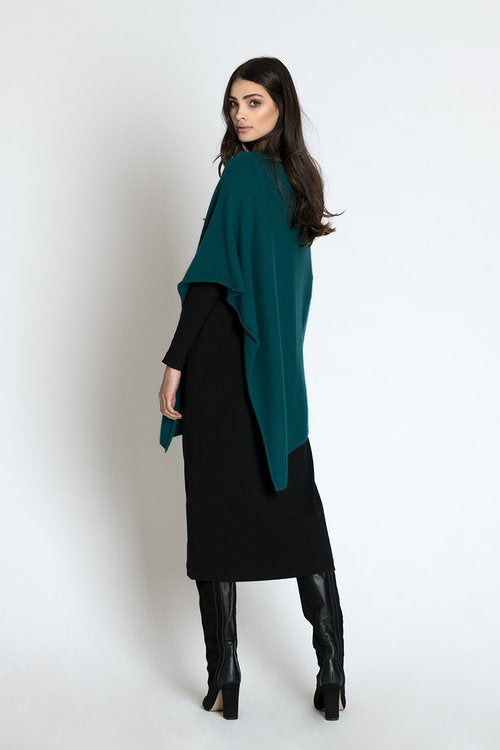 Short Cashmere Poncho - Boxy Fit
