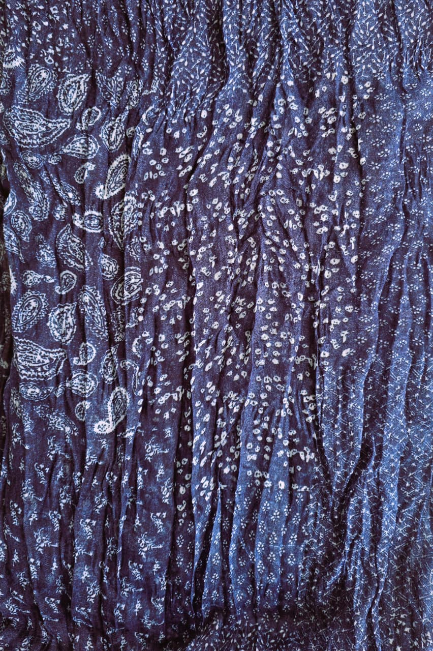 Cotton Hemp Scarves Botanic Mosaic