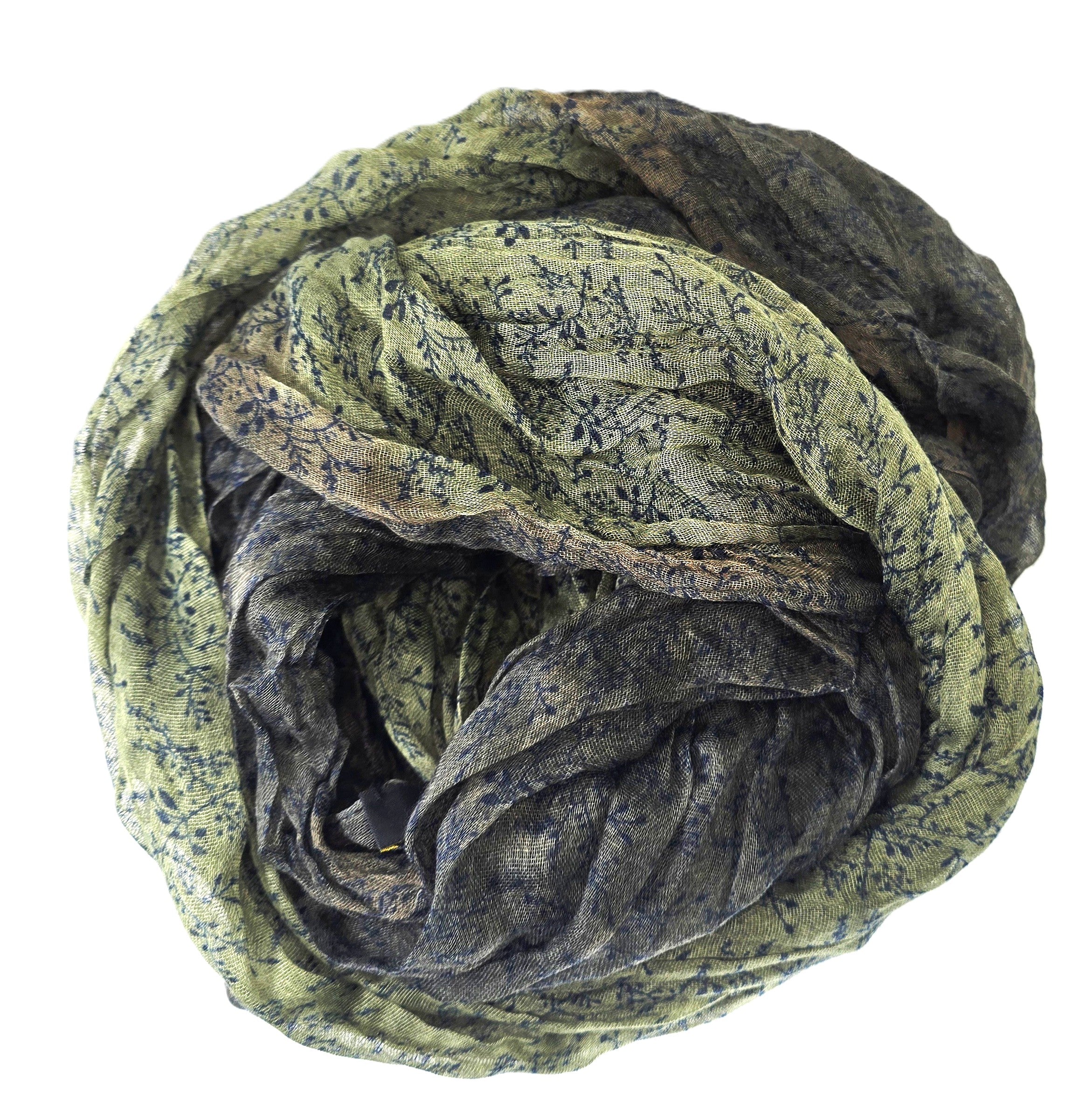 Cotton Hemp Scarves Botanic Mosaic