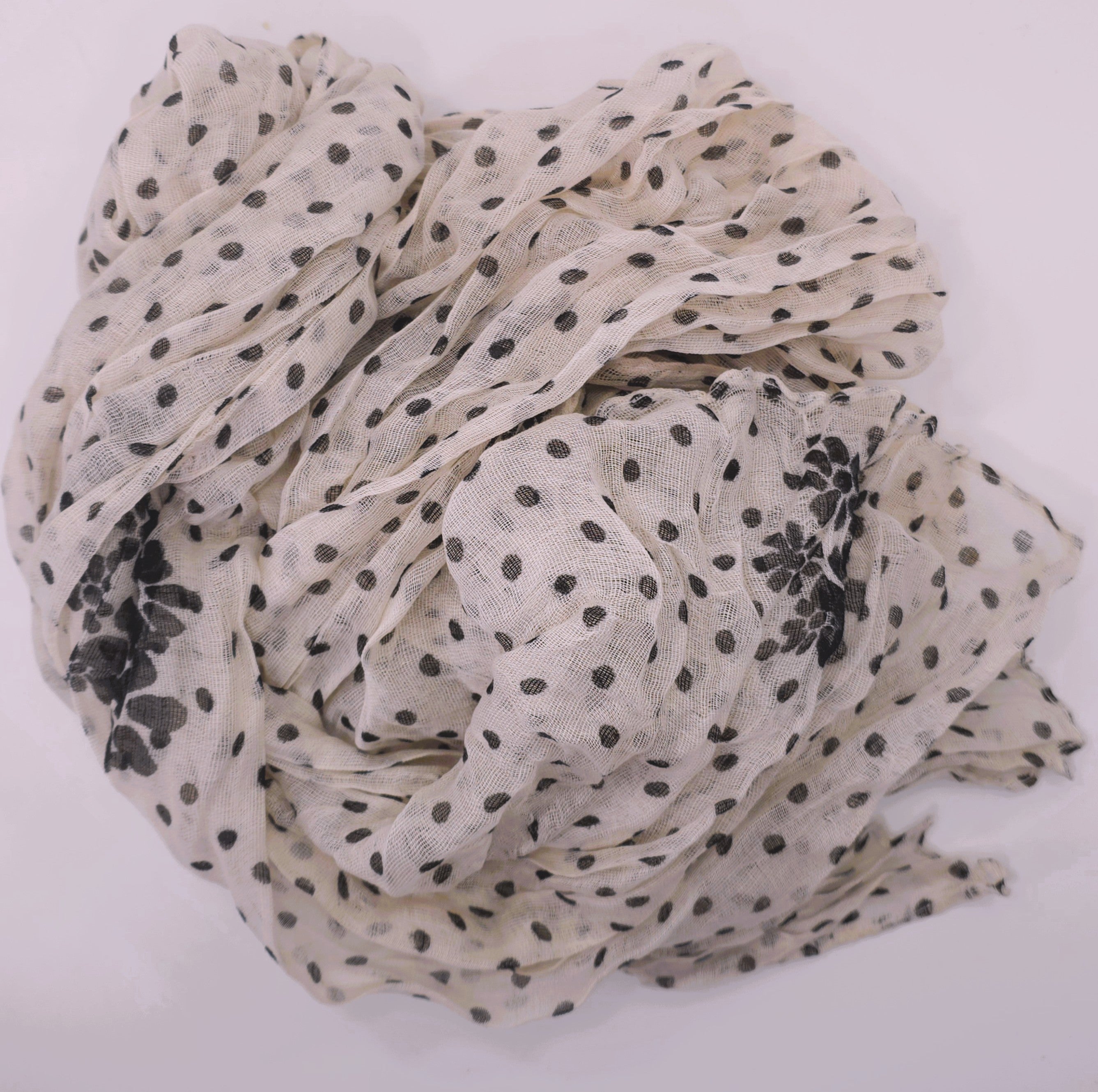 Cotton Hemp Scrves Polka Dot