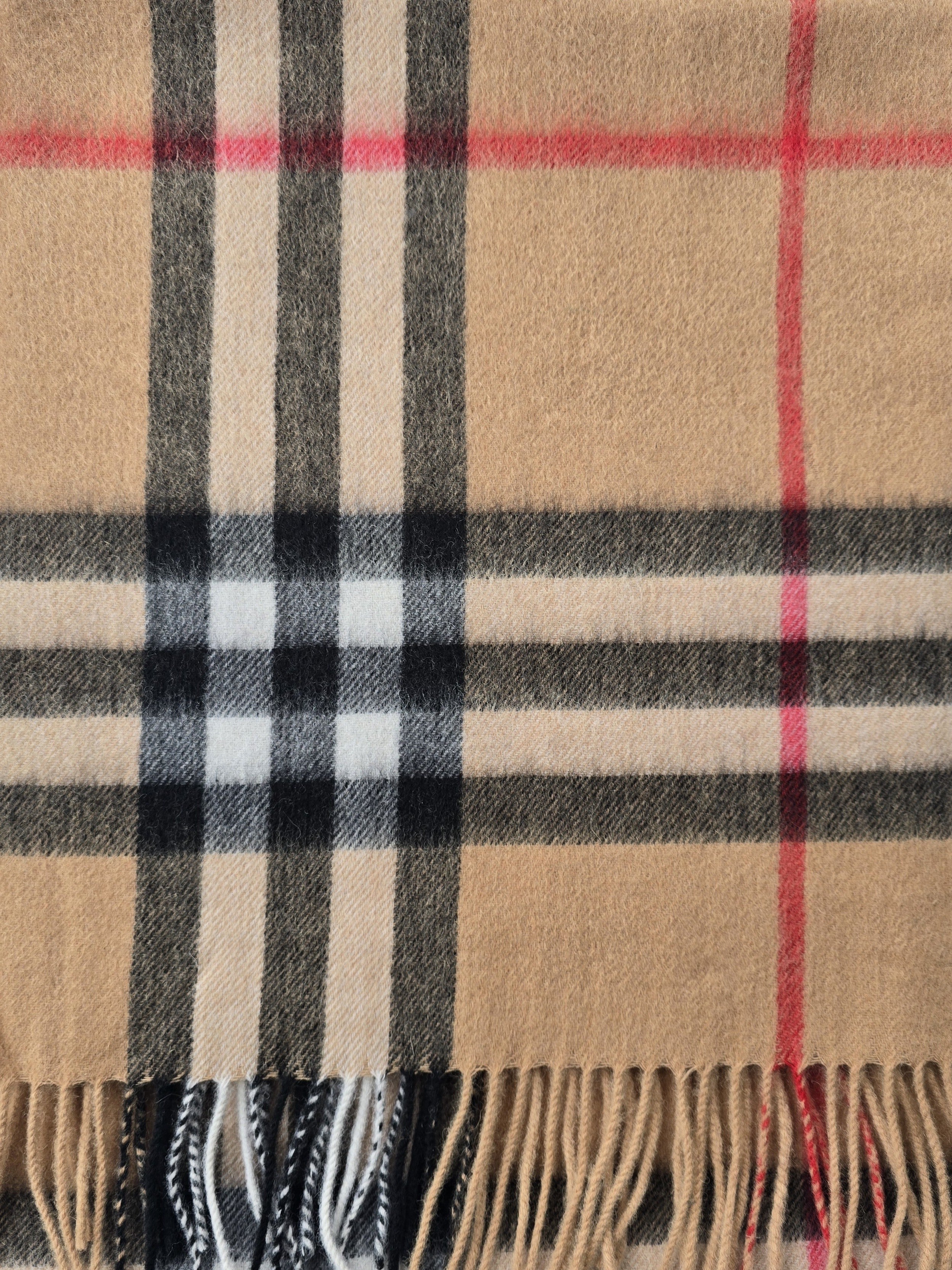 Plaid cashmere scarves
