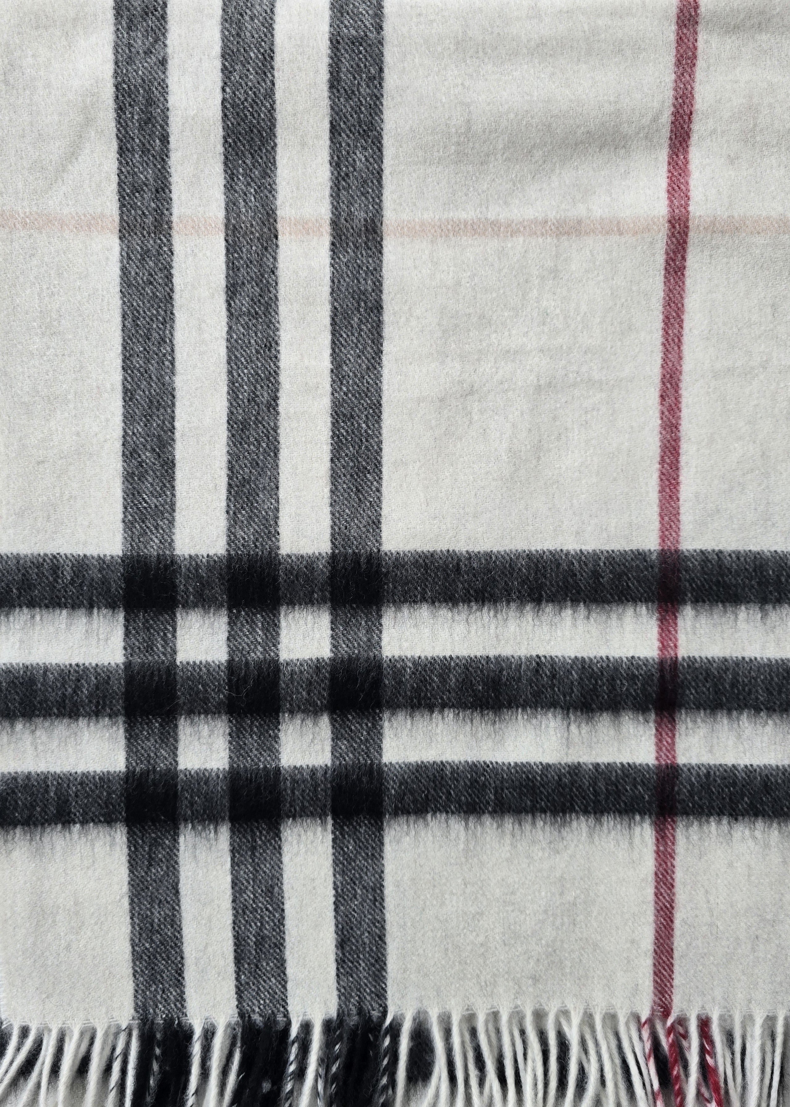 Plaid cashmere scarves