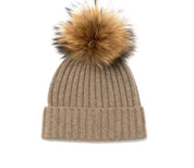 Cashmere Pompom Beanie