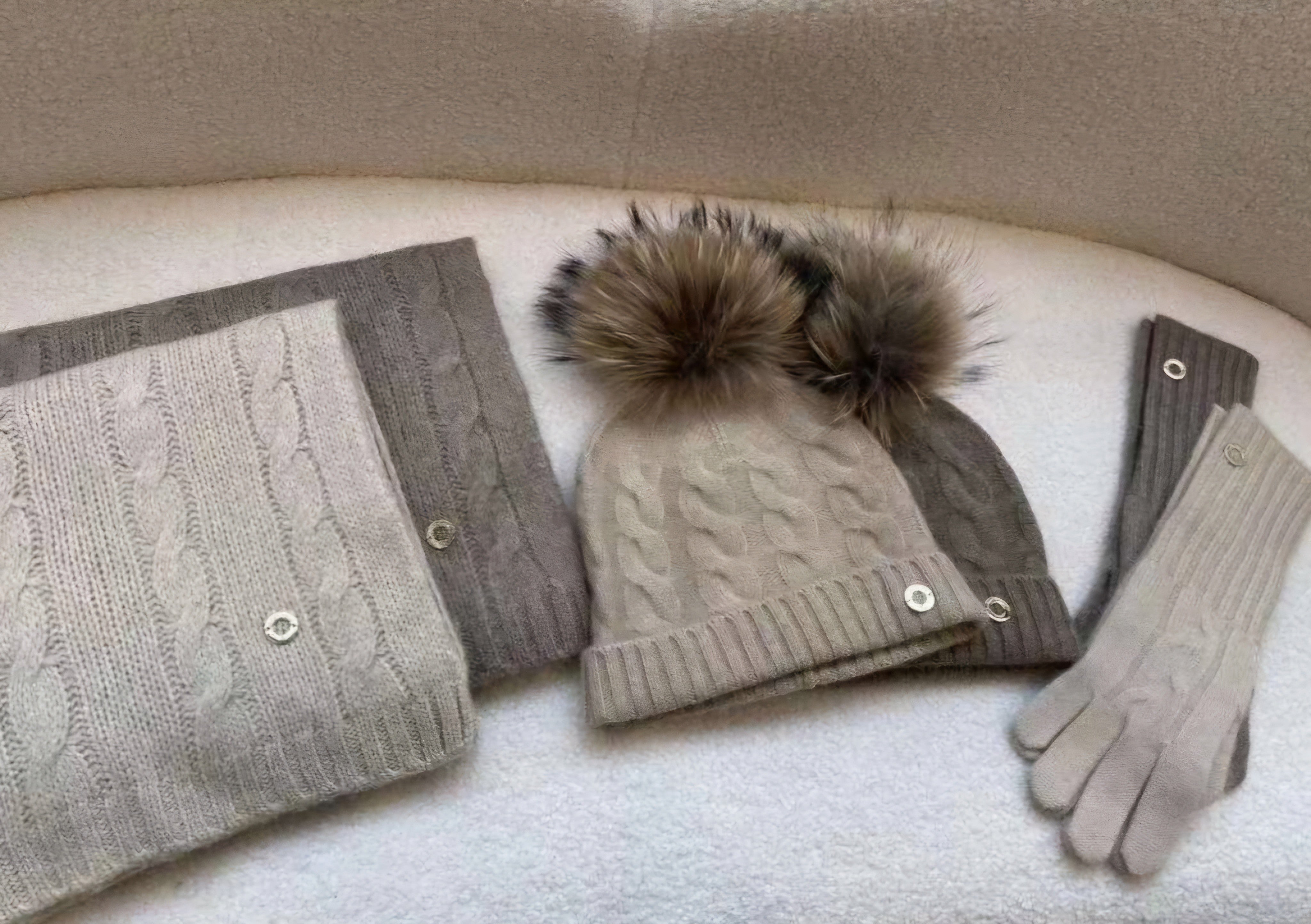 Cashmere Pompom Beanie