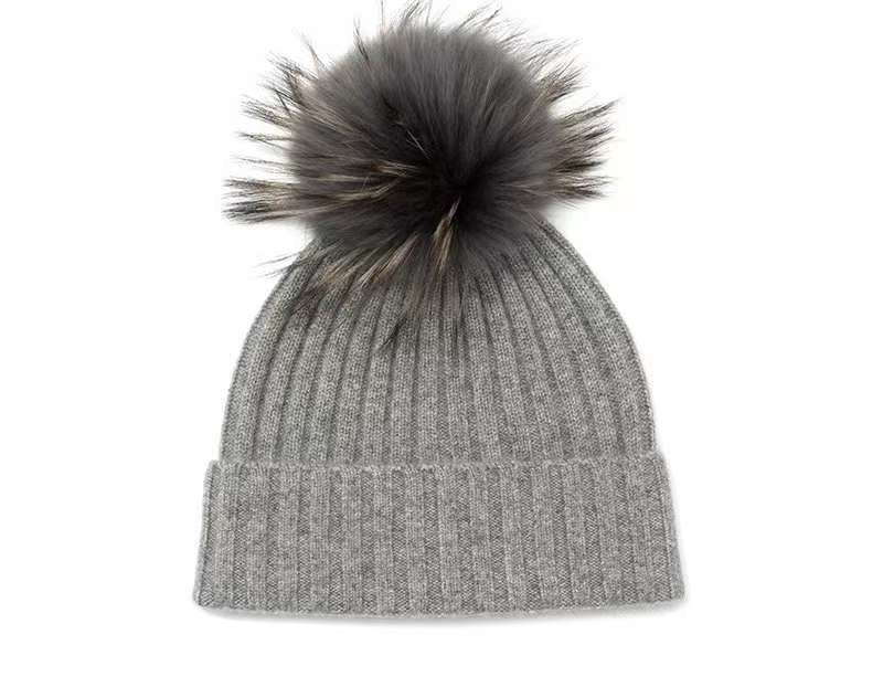 Cashmere Pompom Beanie