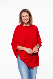 Short Cashmere Poncho - Slim Fit