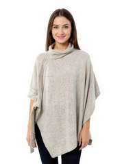 Short Cashmere Poncho - Slim Fit