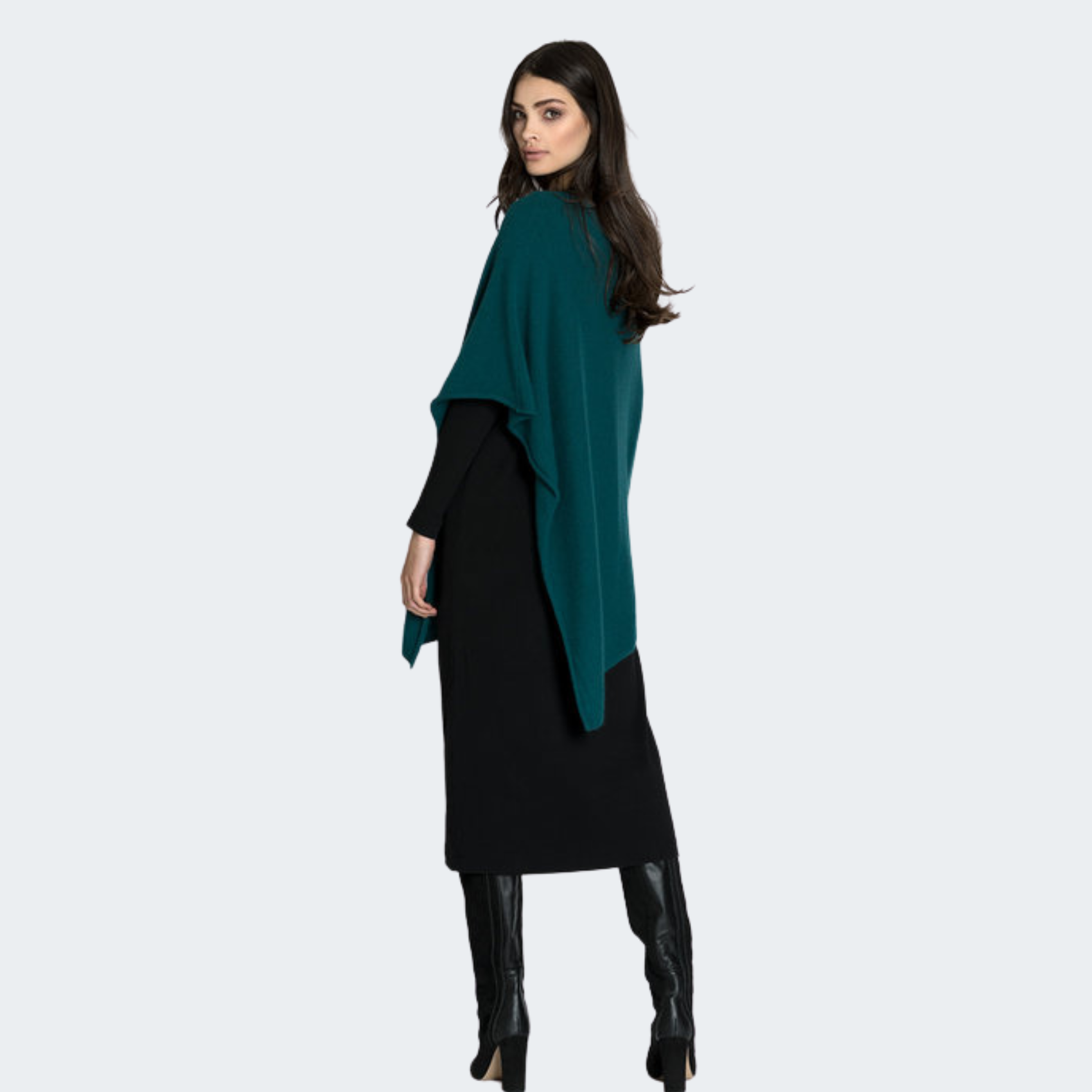 Short Cashmere Poncho - Slim Fit