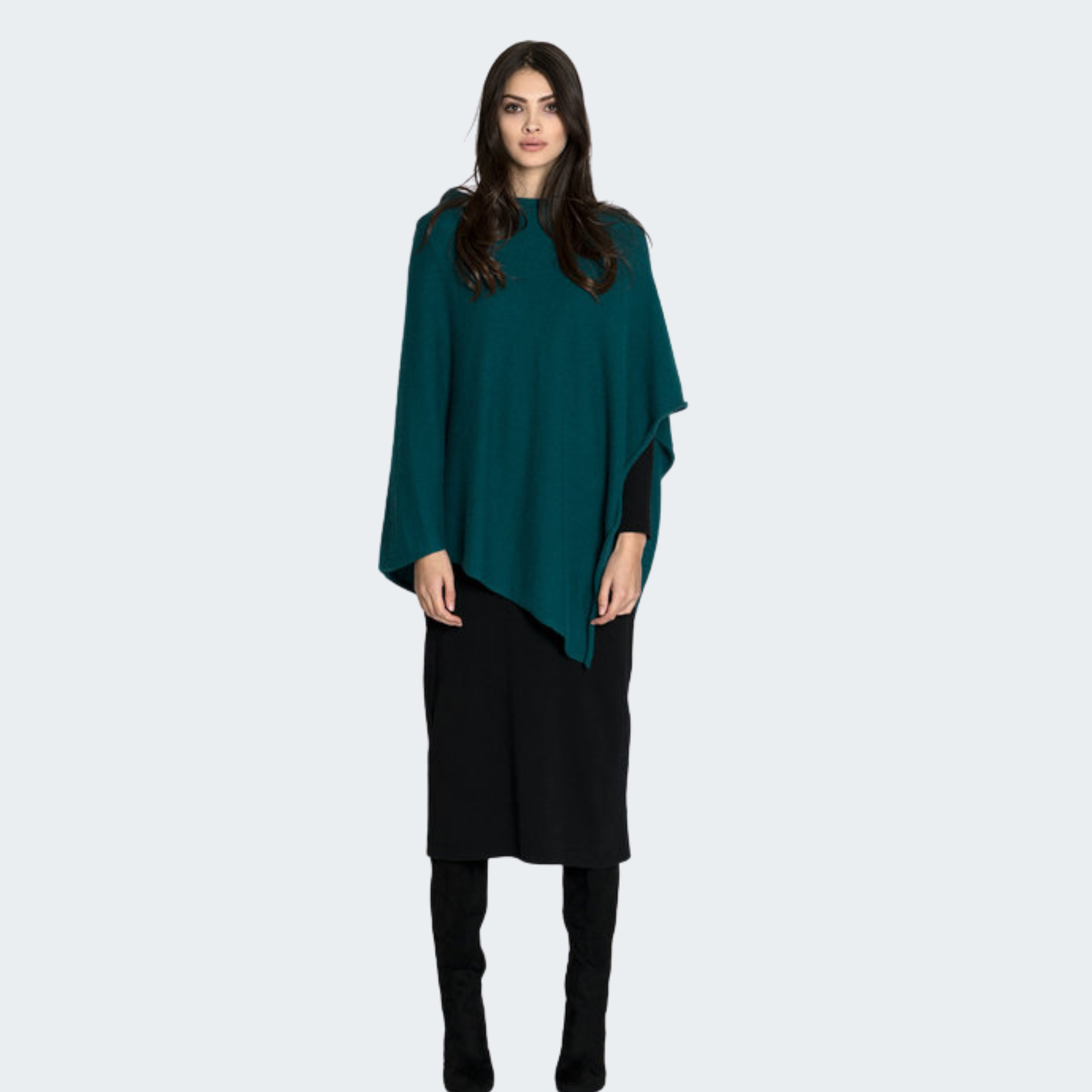 Short Cashmere Poncho - Slim Fit