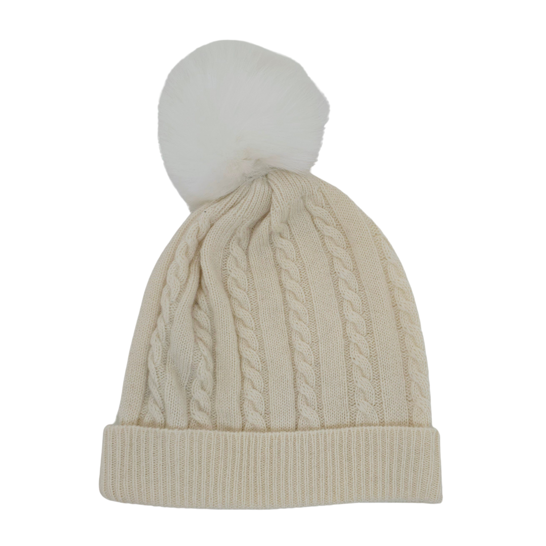 Cashmere Pompom Beanie