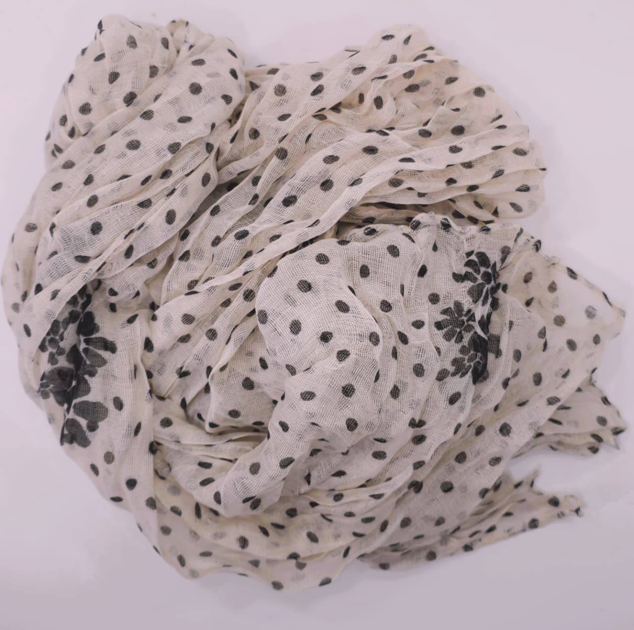 Cotton Hemp Scrves Polka Dot